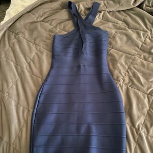 Blue bandage dress